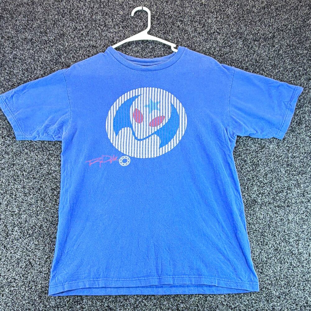 Fruit of the Loom HD Cotton Men's Blue Alien Graphic Print Crew Tee M